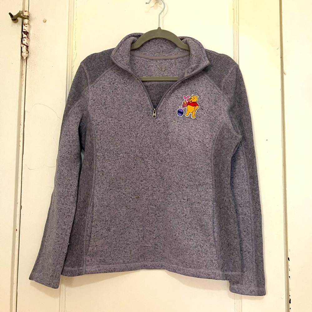 Winnie the Pooh & Piglet Purple Fleece Quarter Zip Disney Small
